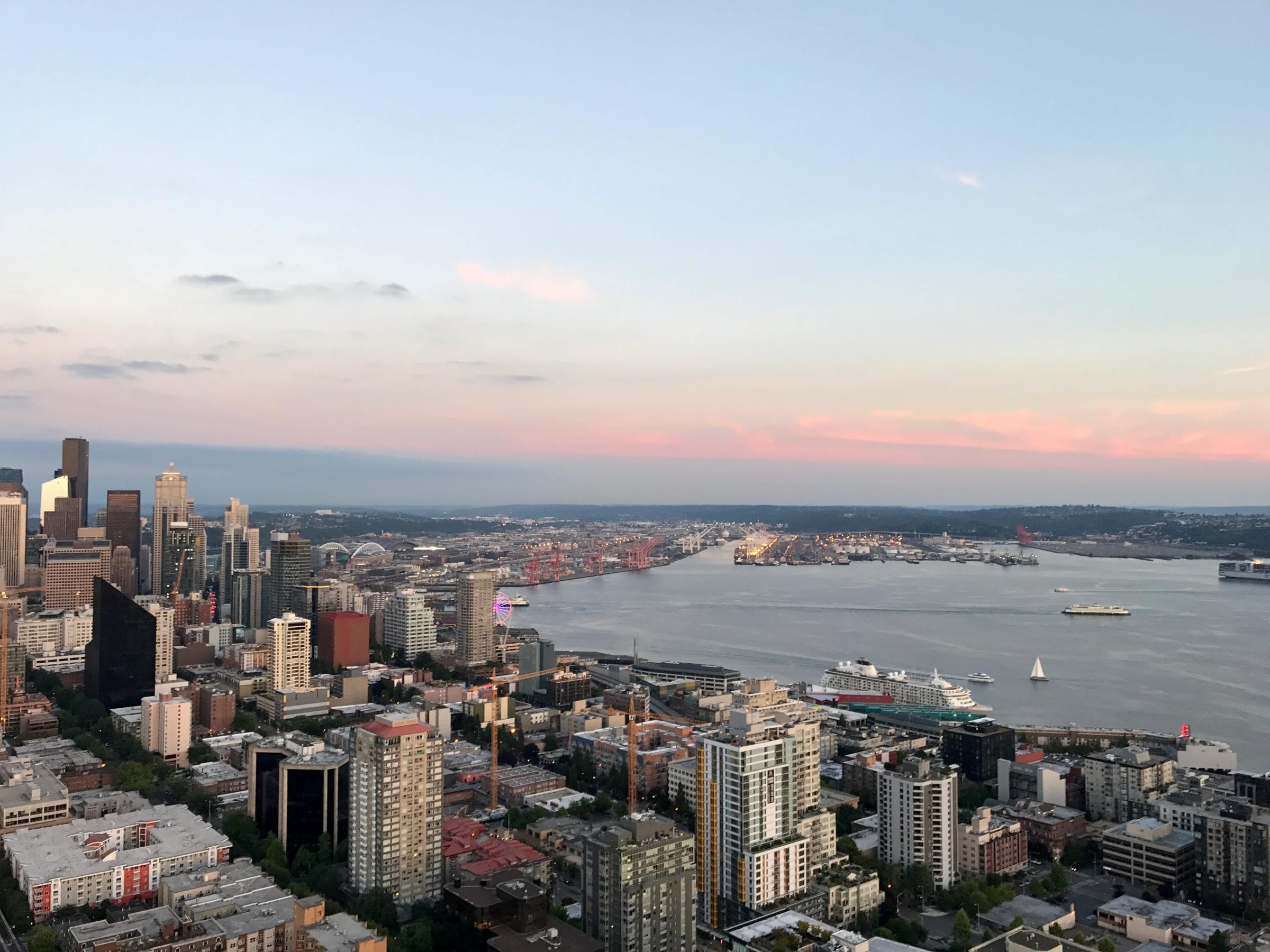 Elliott Bay at dusk